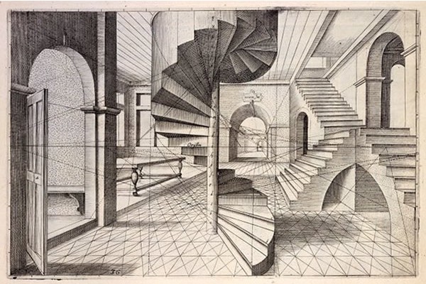 M. C. Escher relativity painting